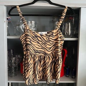 Hollister Tiger Striped Cami Tank Top